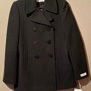 Women’s Black Calvin Klein Pea Coat Sz 2 NWT